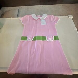 Bella Bliss Pink Dress with White Collar